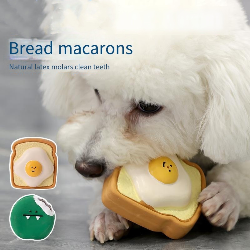 Pet toy latex egg bread macarons