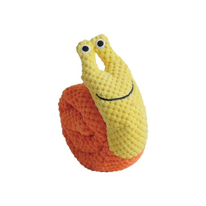 Snail-shaped pet food hiding sound toy