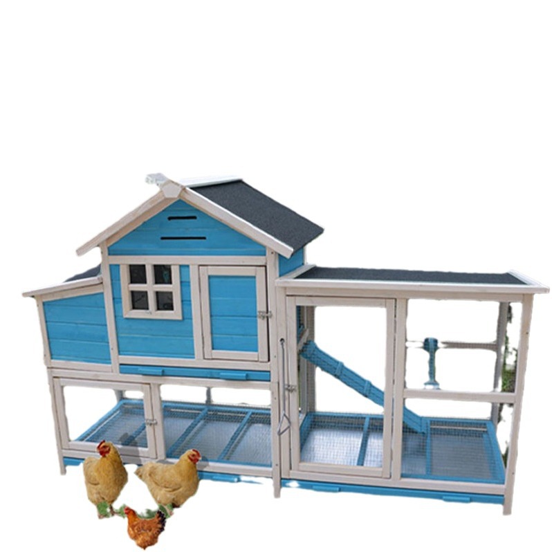 Solid Wood Rabbit Bunny Hutch with Sloped Roof