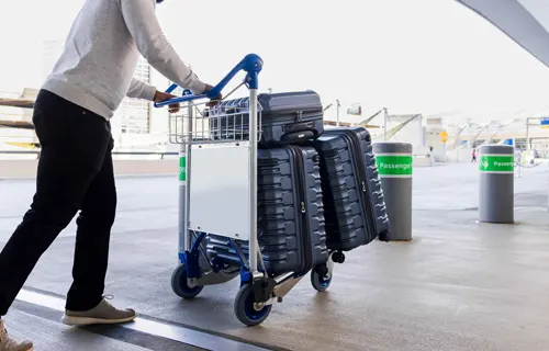 Hur man använder bagagevagnen på flygplatsen