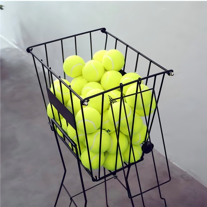 Tennis ball pickup basket