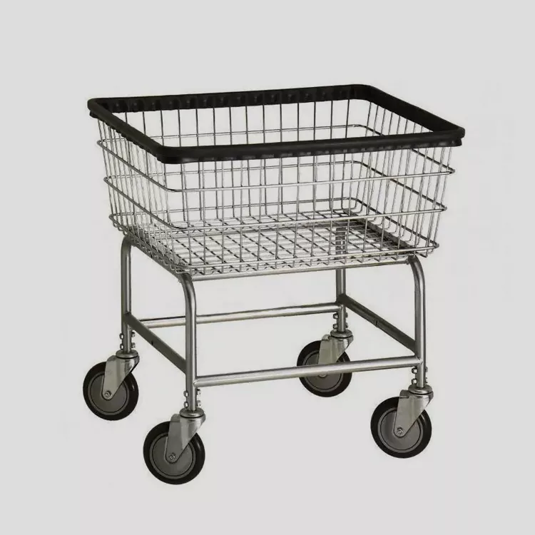 Standard Laundry Carts With Double Pole Rack
