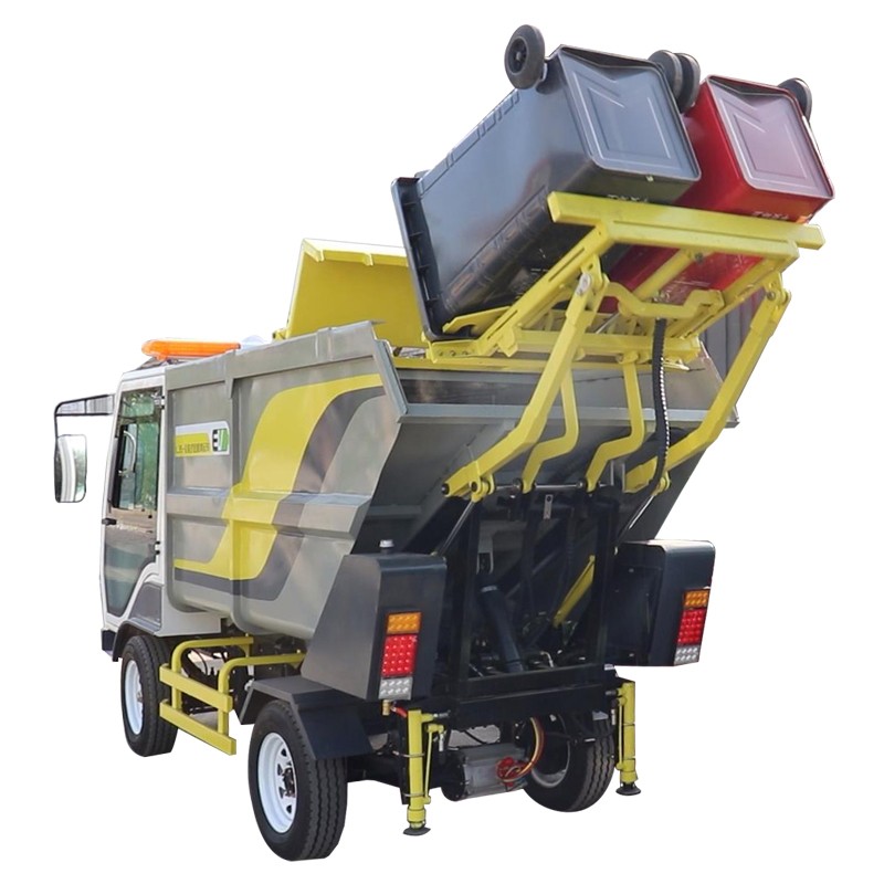 Electric self loading and unloading garbage truck - 1 