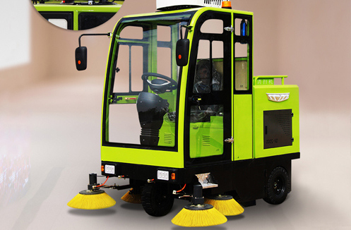 Electric sweeper is a beautiful scenery line in the future city