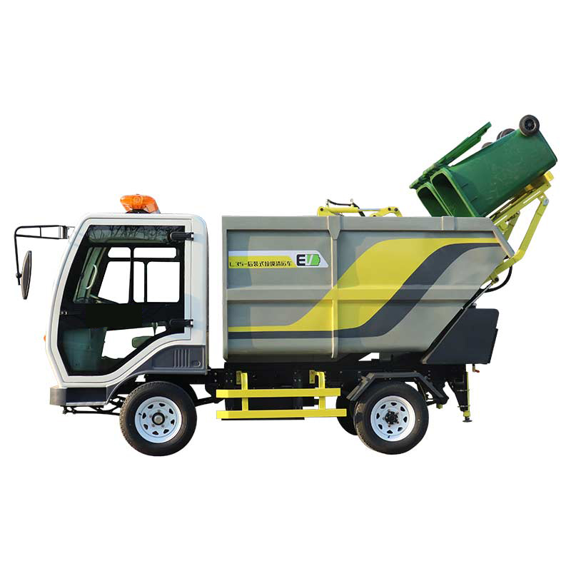 Electric self loading and unloading garbage truck - 4 