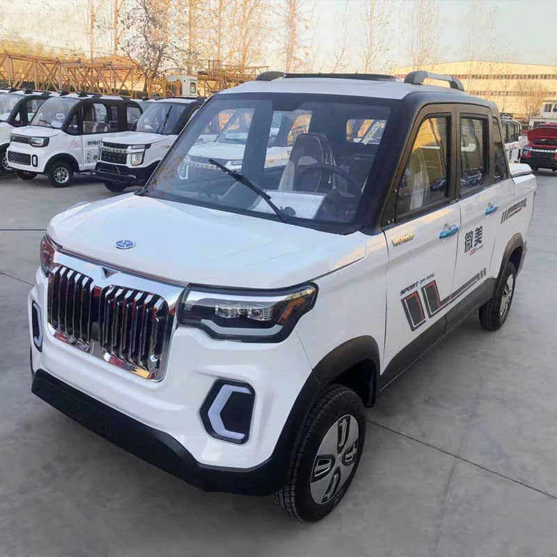 Double-seater, low-speed electric pickup truck