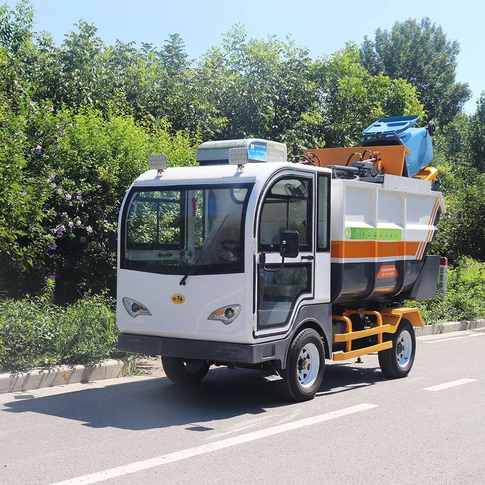 Rear mounted electric garbage truck