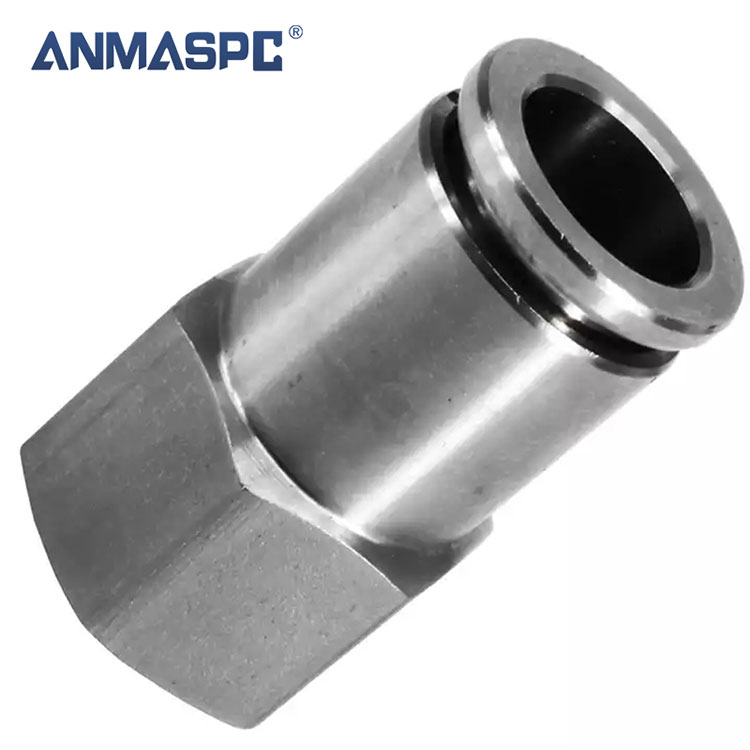Female Thread Straight Push Fit Pipe Coupler