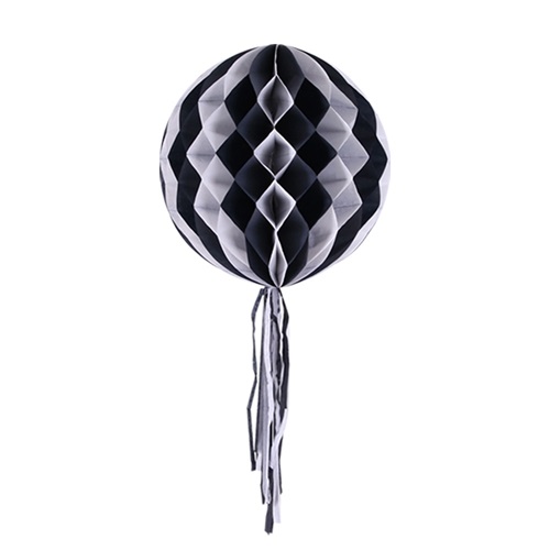 Dual Color Halloween Balls with Tassel - Black and Gray