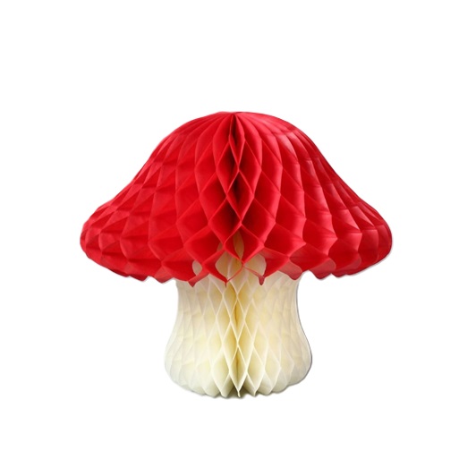 Ecofriendly 3d Tissue Foldable Paper Honeycomb Mushroom Paper Honeycomb Standing Hanging Decorations