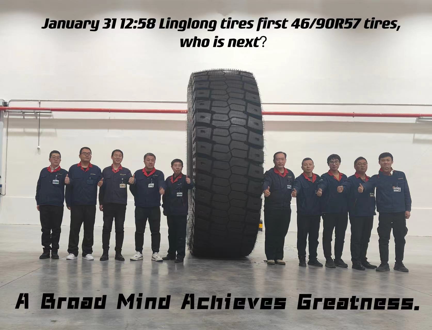Linglong Tire's first self-developed  57-inch giant radial OTR tire