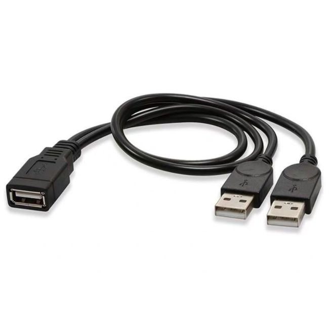 USB 2.0 2-in-1 Extended USB Data Cable