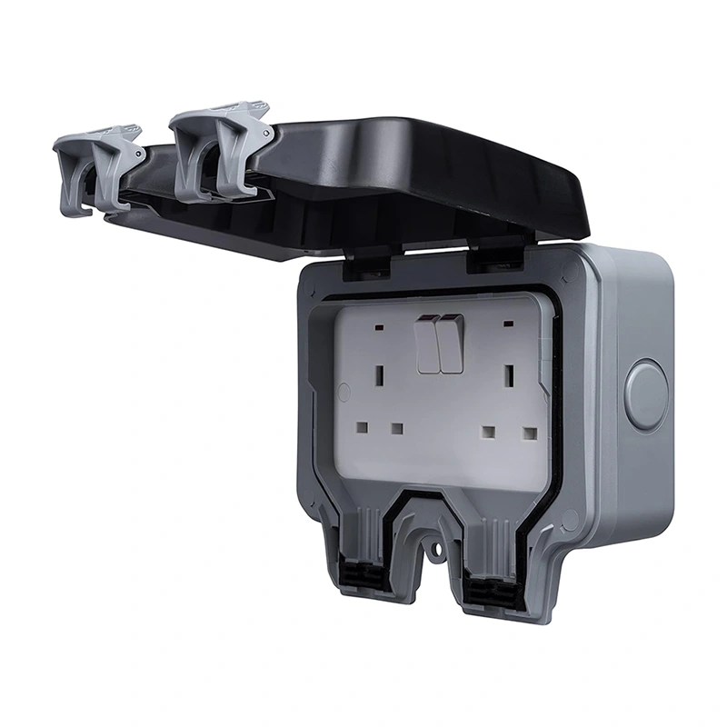 Double Switched 13A 250V Weatherproof Socket