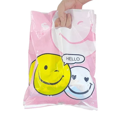 Mode-Smiley-Gesicht-Plastiktüte