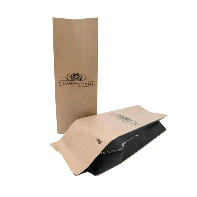 Kraft Side Gusset Bag For Coffee