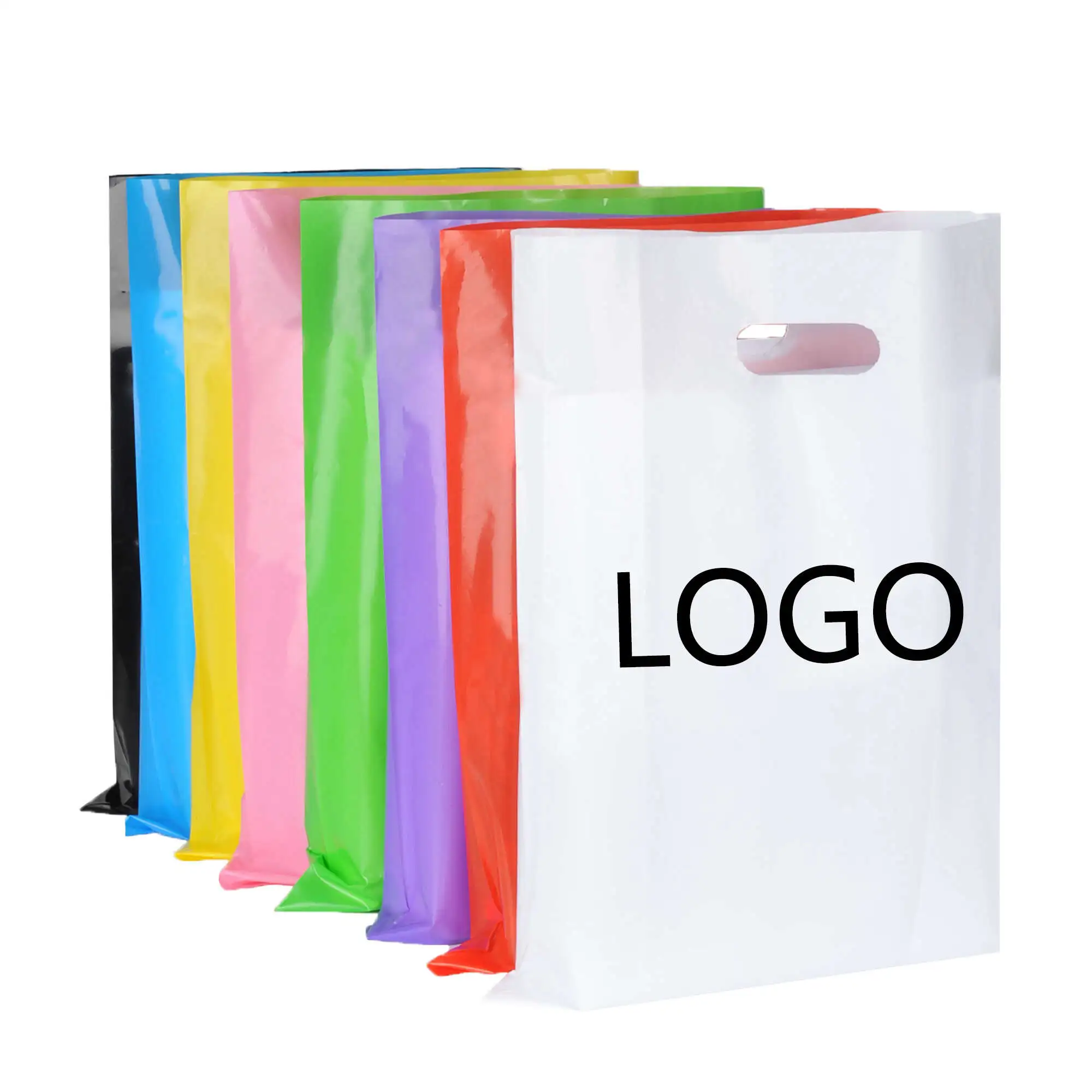 Sac en plastique fourre-tout multicolore