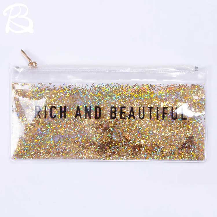 EVA Clear Pencil Bag With Sequins Inside