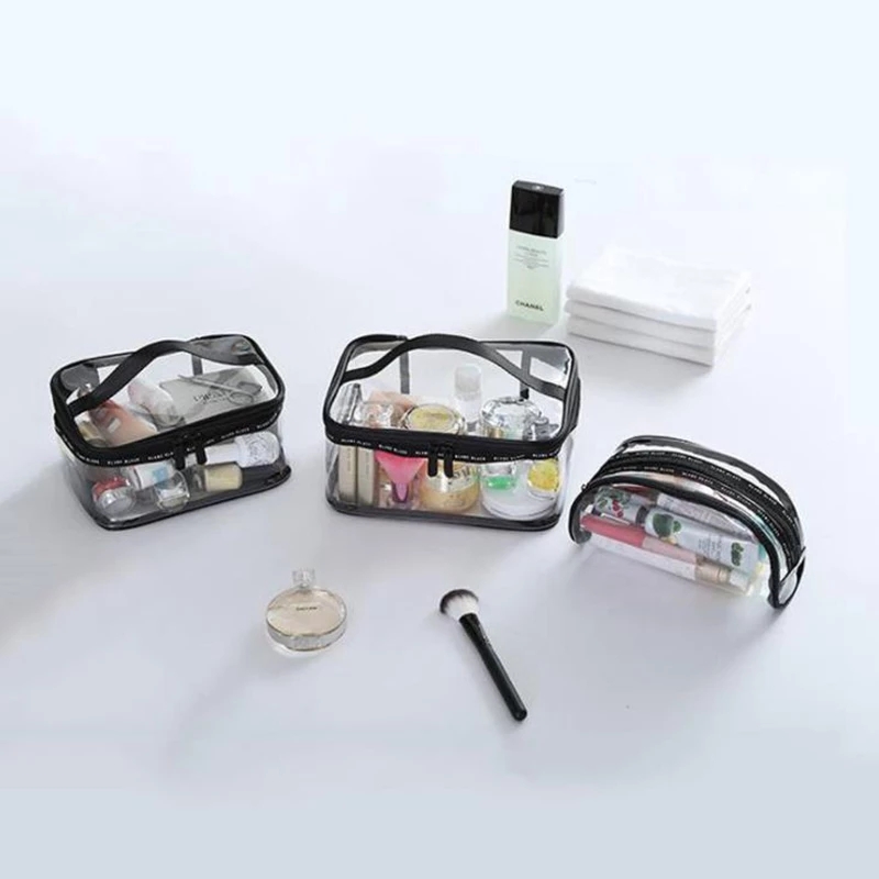 Stitching Transparent PVC Cosmetic Bags