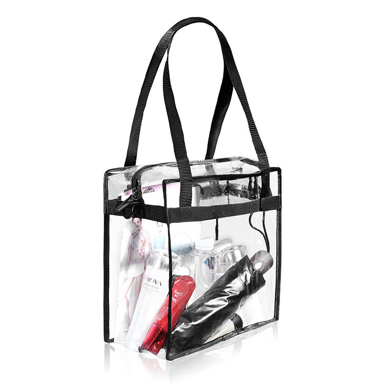 PVC Clear Shopping Bags With Zipper And Handle