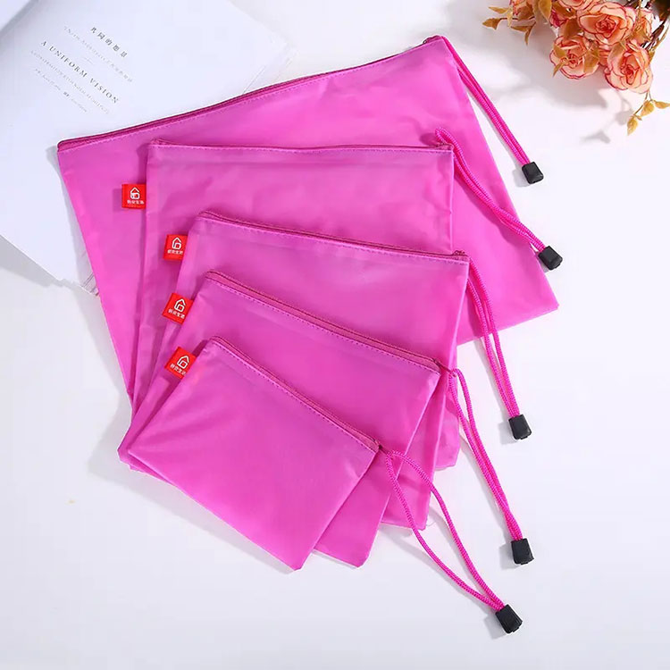 PVC Pink Zipper Bag