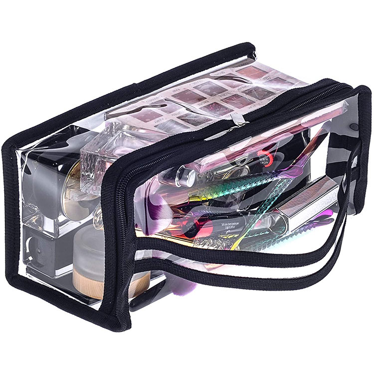 PVC Transparent Cosmetic Bag With Handle