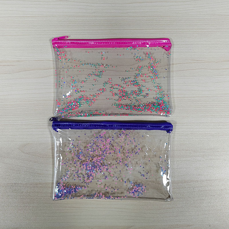 PVC Zipper Bags with Sequins