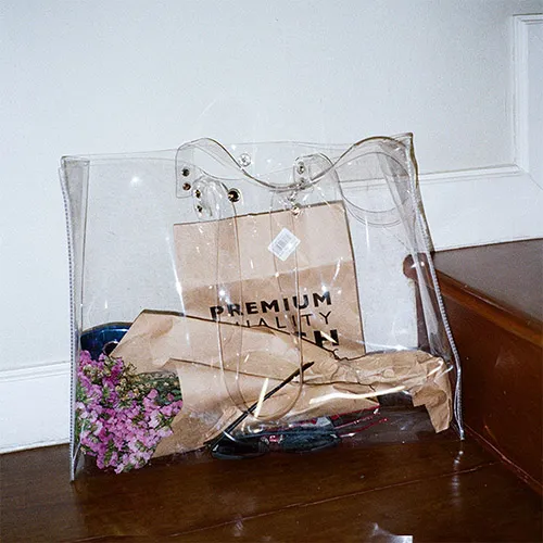 tote transparent shopping jelly pvc handbag
