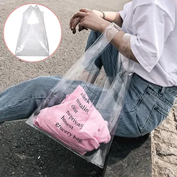 Transparent PVC for Women Casual Tote Bag