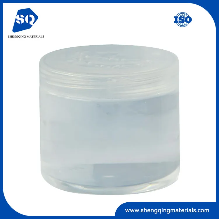 Aceite de silicona transparente de viscosidad media