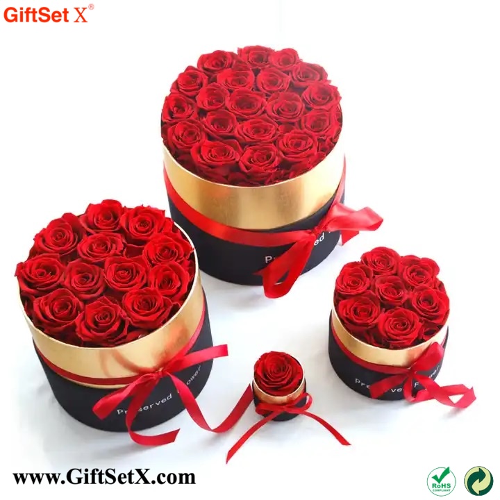 Set Kado Bunga Mawar yang Diawetkan Valentine