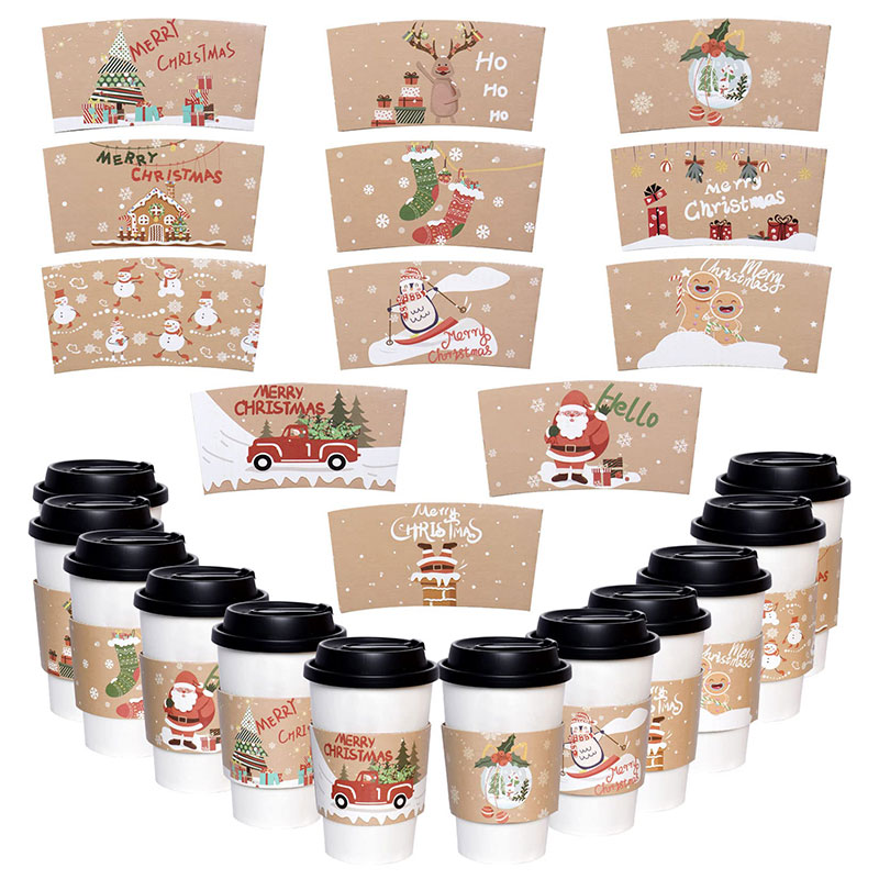 Christmas Santa Coffee Cups Sleeves - 4