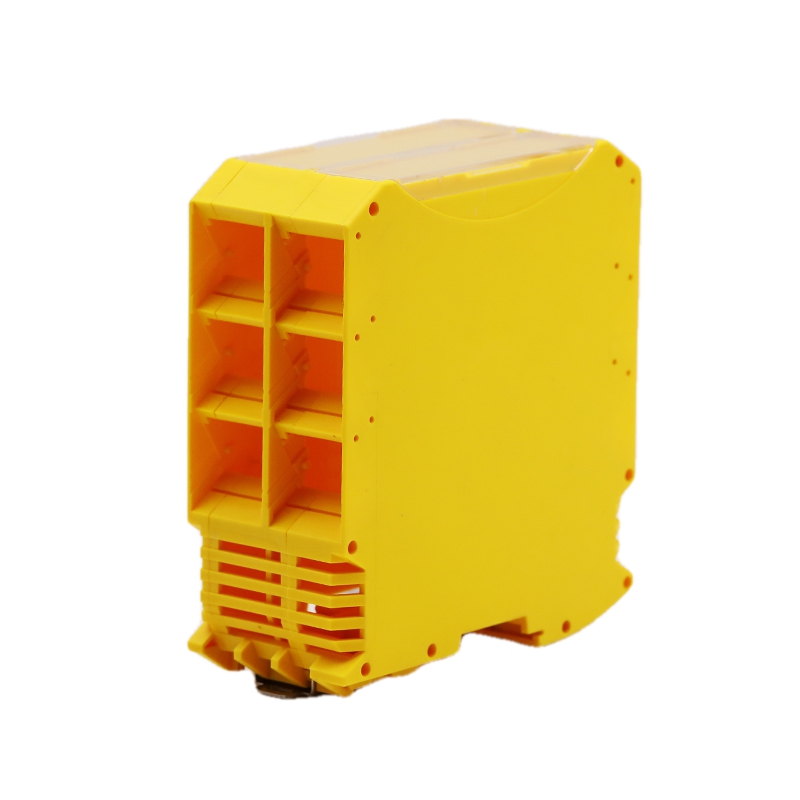 Корпус модуля DIN-рейки желтого цвета диаметром 44,5 мм