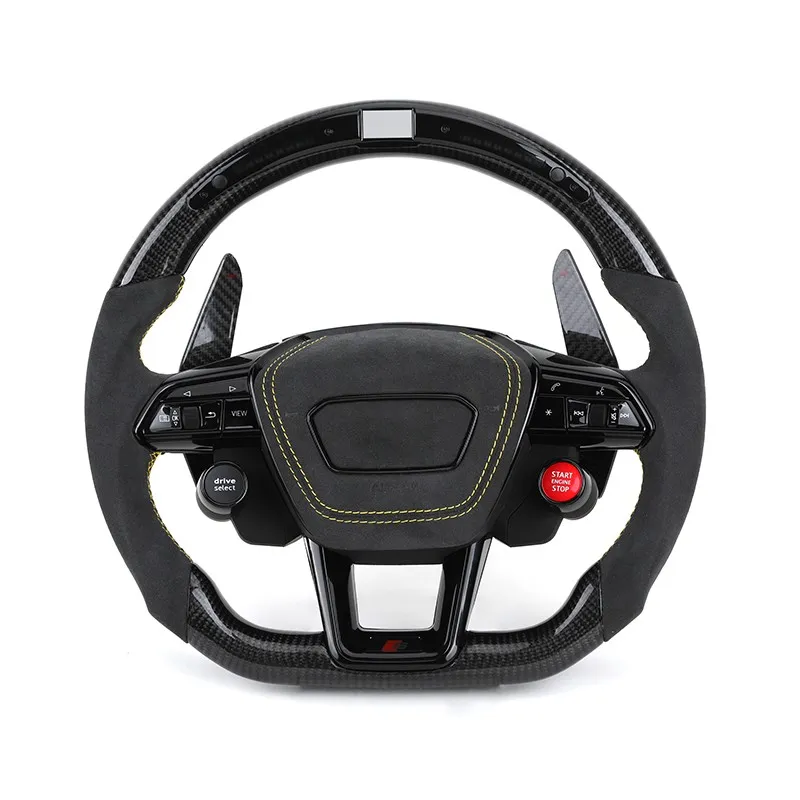 Alcantara Carbon LED Steering Wheel for Audi R8 A4 A5 B8 B9 S4 RS6