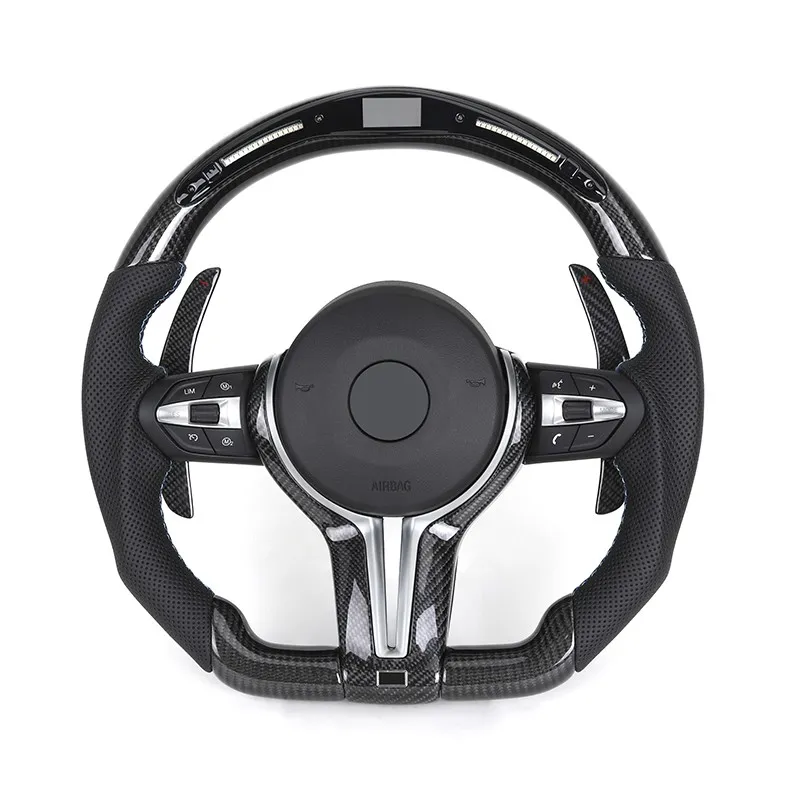 Carbon Fiber LED Steering Wheel for BMW F06 F12 F13 M6 F10 F30 F80 M3