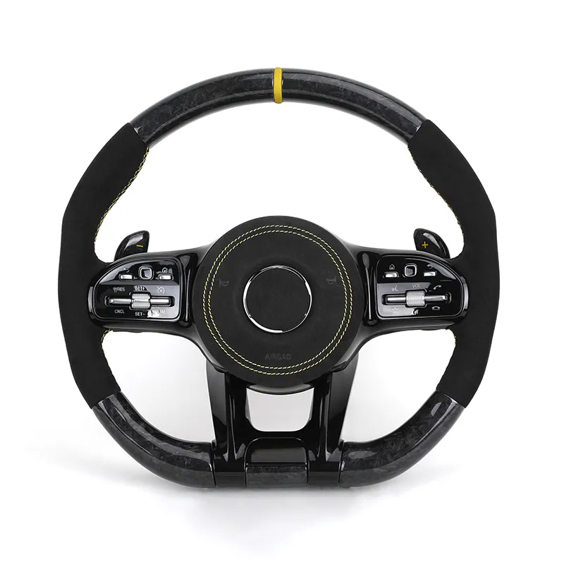 Alcantara Forged Carbon Steering Wheel for Mercedes Benz W205 AMG
