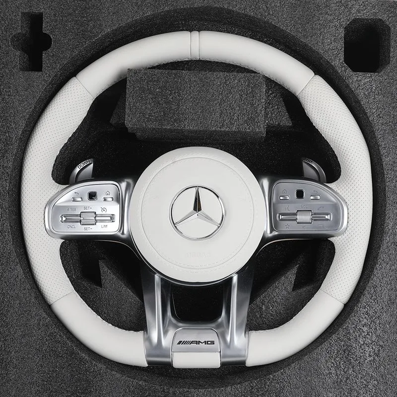 White Steering Wheel for Mercedes GL X166 W205 W211 E63 AMG