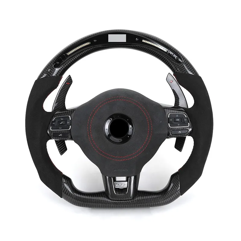 Alcantara Carbon LED Steering Wheel for VW Golf  GTI R Passat