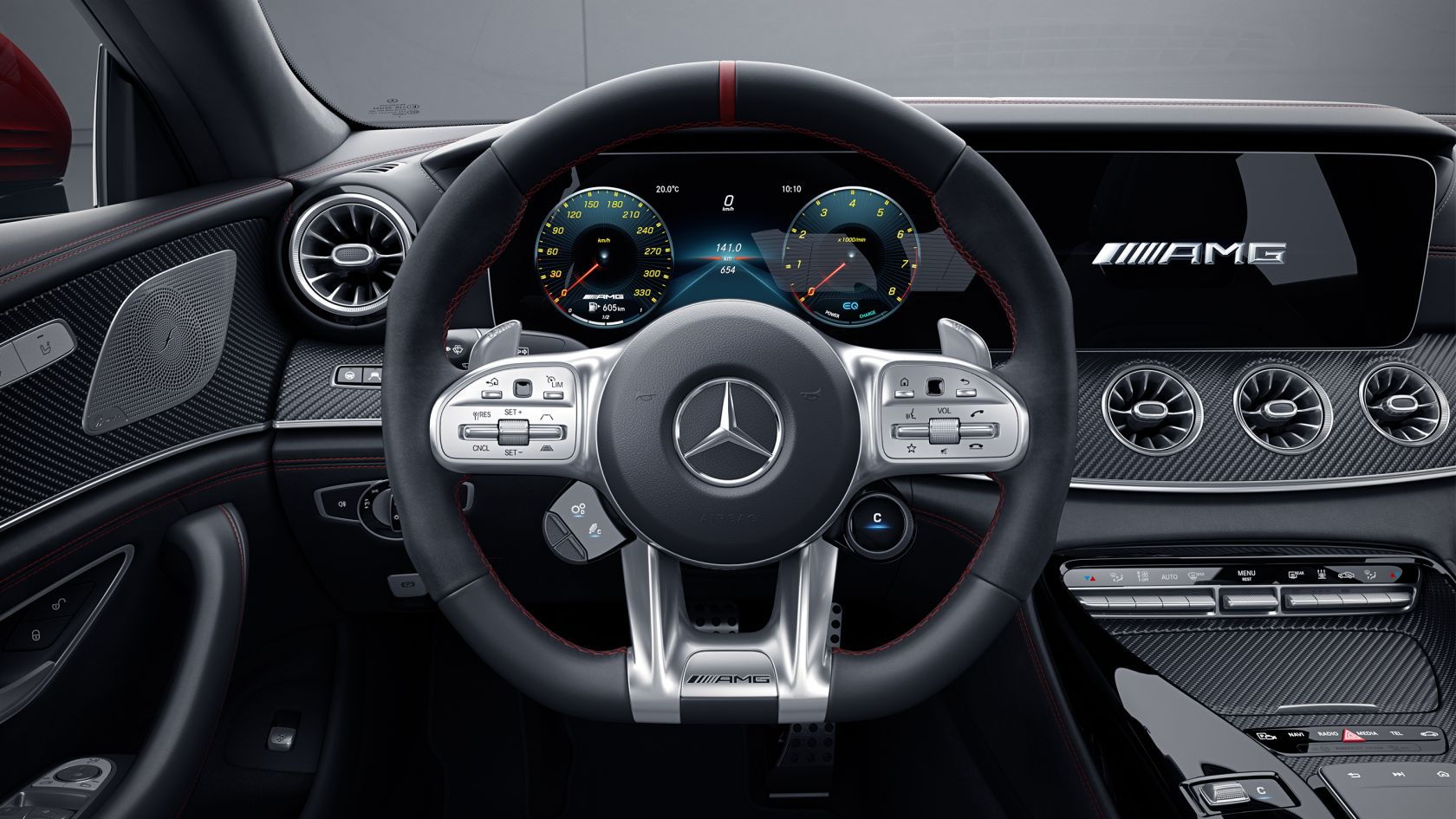 The Mercedes-Benz AMG Steering Wheel features advanced technology for enhanced driving performance.