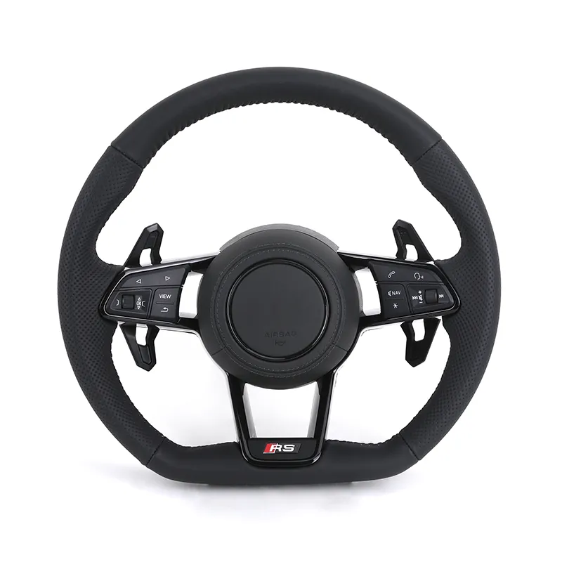 R8 Leather Steering Wheel for Audi A6 C7 C6 A7 A3 A4 RS3 RS5 RS6 RS7