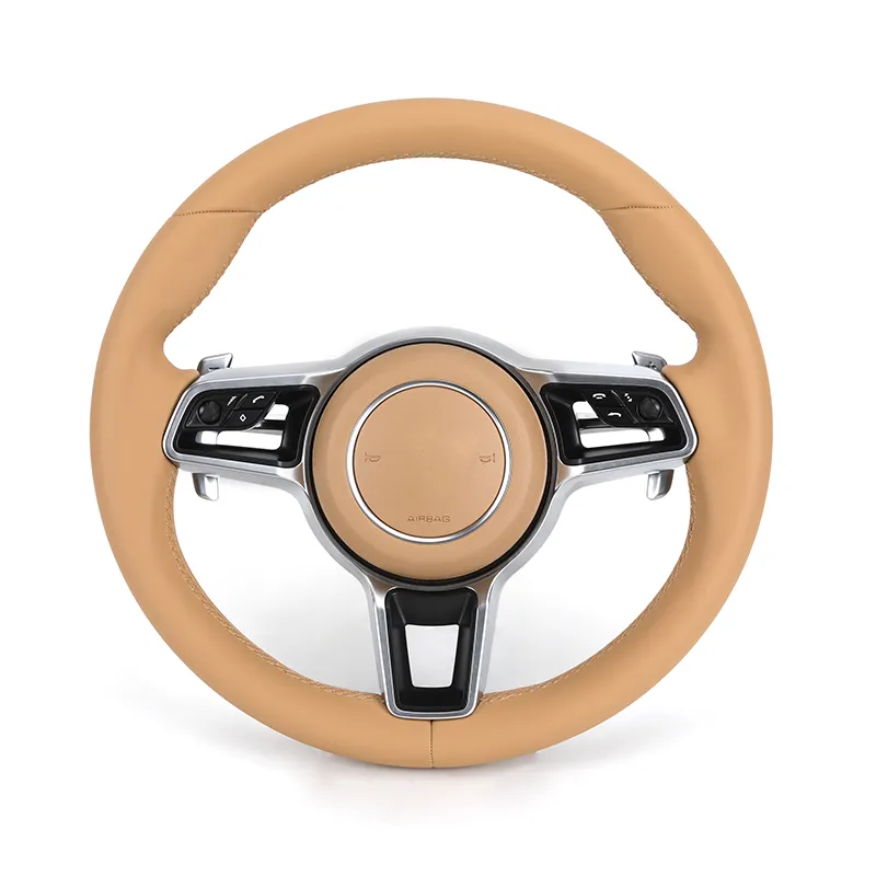 Leather Steering Wheel for Porsche Panamera Cayenne Macan Cayman