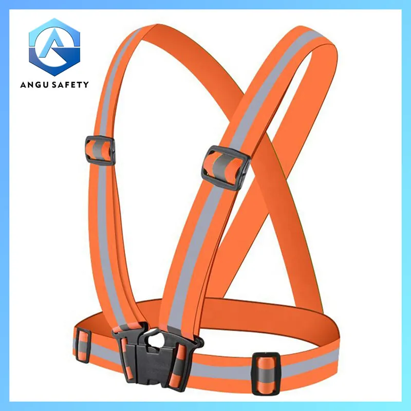 Cintura di sicurezza riflettente elastica regolabile ad alta visibilità