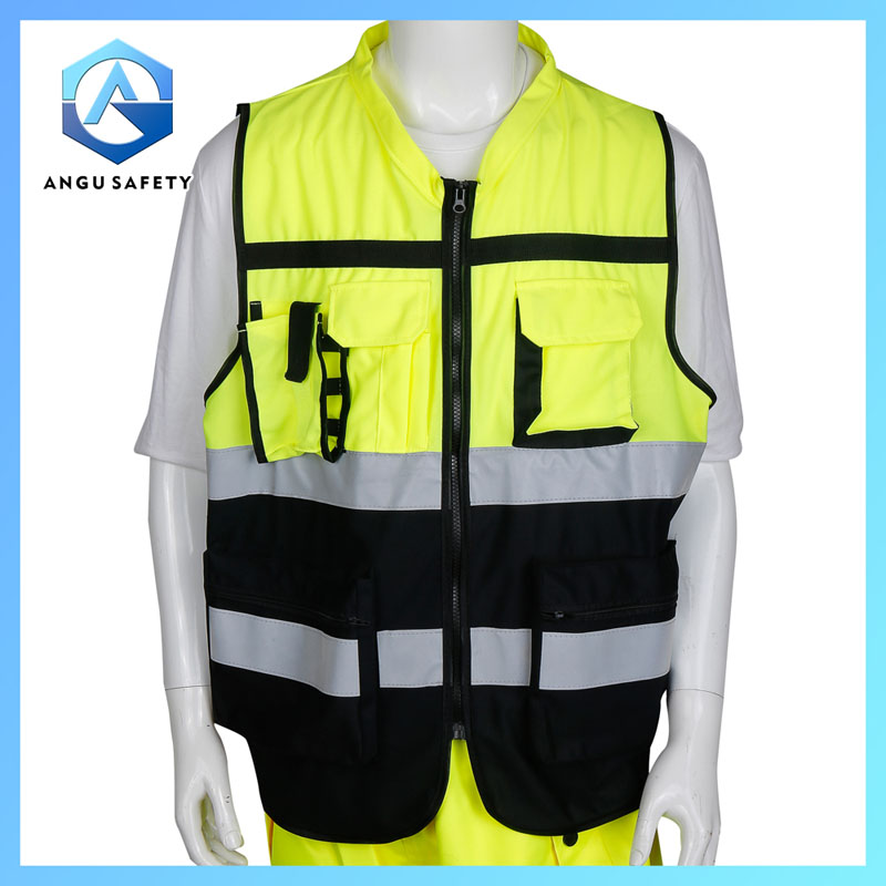 Safety Vests Reflective With Pockets And Zipper