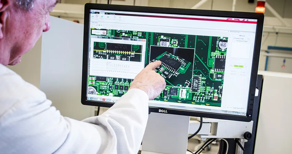 Colaboração da equipe de engenheiros e gerenciamento de projetos no processamento de PCBA