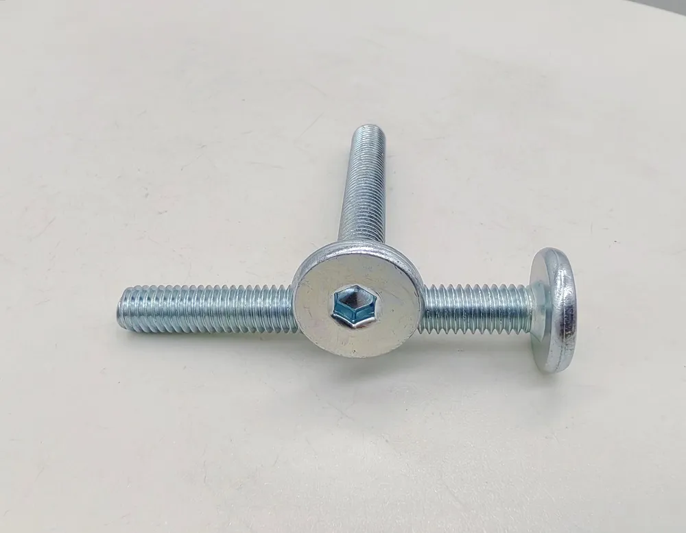 Where are flat head hexagon screws usually used?