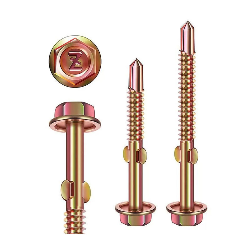 Hexagon Flange Head Drilling Screw With Wing