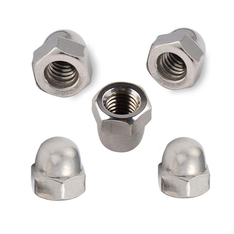 304 Stainless Steel DIN 1587 M6 F594 Hex Domed Cap Nut / Acorn Nuts - 4 