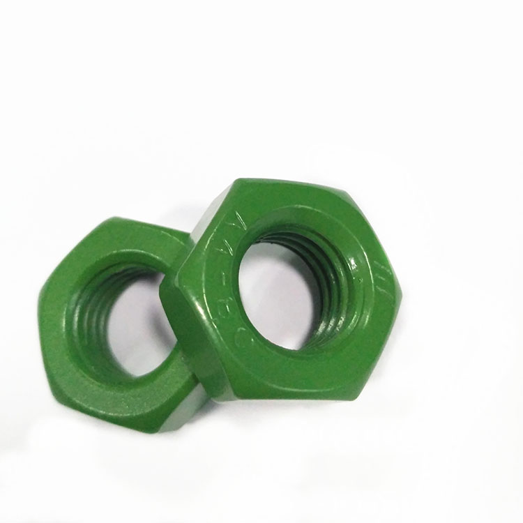 A2-70 A4-80 Stainless Steel 316 304 Green Teflon Hex Nut DIN934