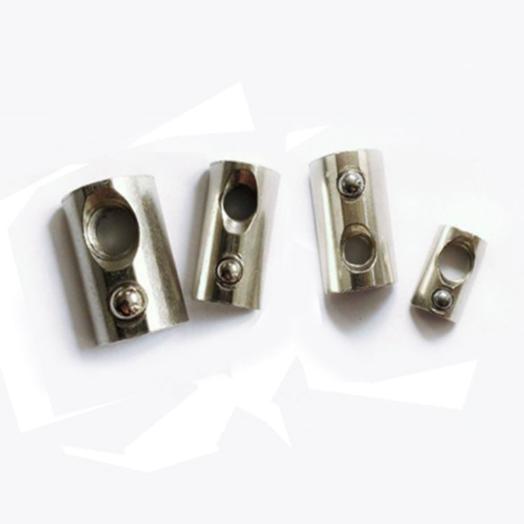 A2 A4 Self-leveling profile Aluminum Weld nut with spring ball