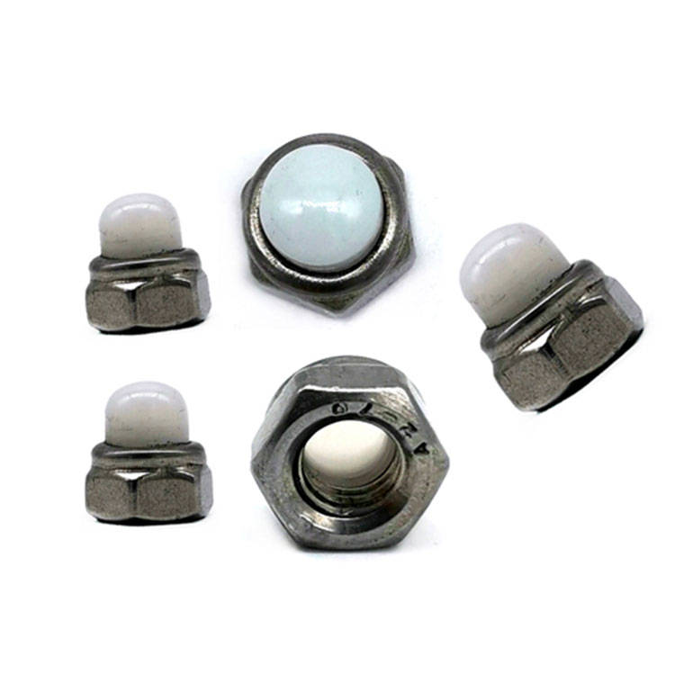 A2-70 Wholesale metric Stainless steel heavy hexagon Nylon Cap Nuts - 2 