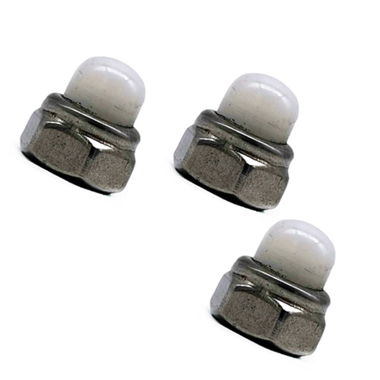 A2-70 Wholesale metric Stainless steel heavy hexagon Nylon Cap Nuts - 3